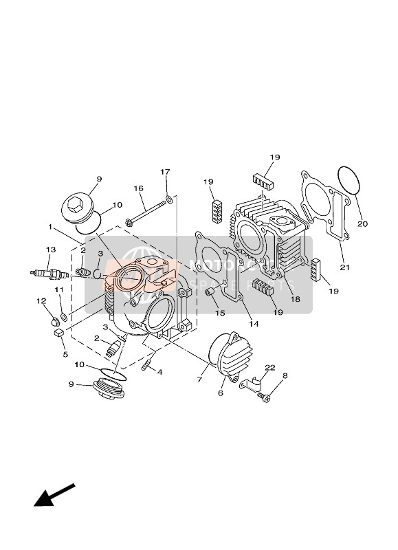 4STE11860000, Cover, Cylinder He, Yamaha, 1